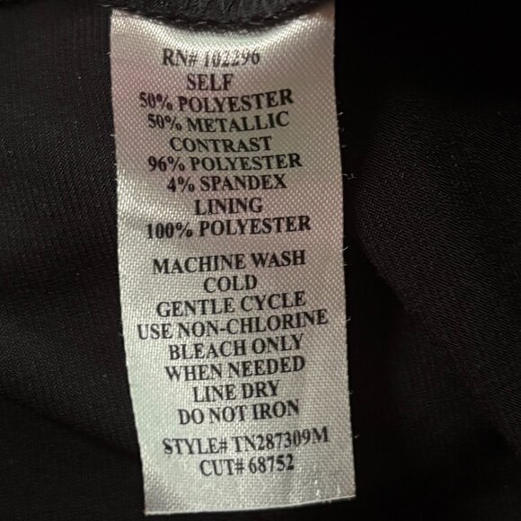 Connected Women's Black Metallic Cape-Overlay Sheath Cocktail Dress. Size 10 - Picture 13 of 14